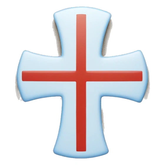 red cross with blue on sides sticker