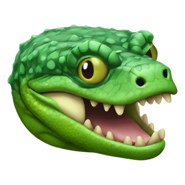 Green Gila Monster Head Big Chin sticker