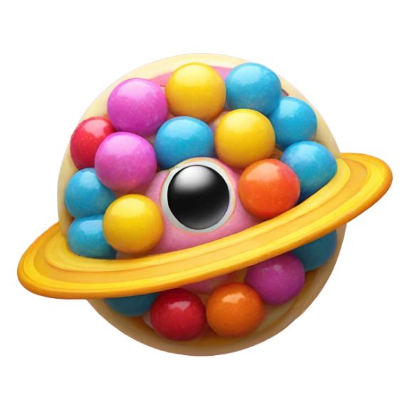 Saturn made of candy sticker