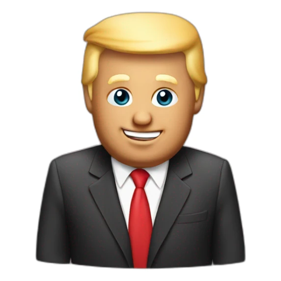 Trump avec gâteau d anniversaire  sticker