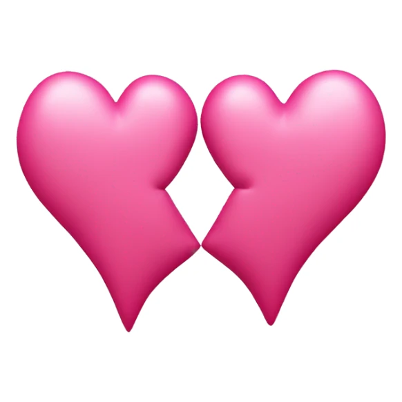 Two pink hearts kissing each other  sticker