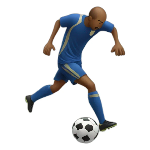 man playing soccerball he gets hit by the soccerball sticker
