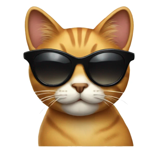 Cat with sunglasses sticker