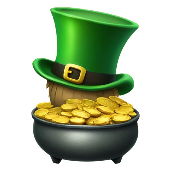 Leprechaun pot of gold sticker