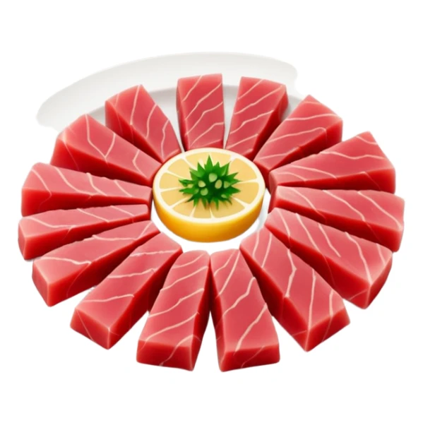 Make tuna sashimi iPhone emoji style sticker