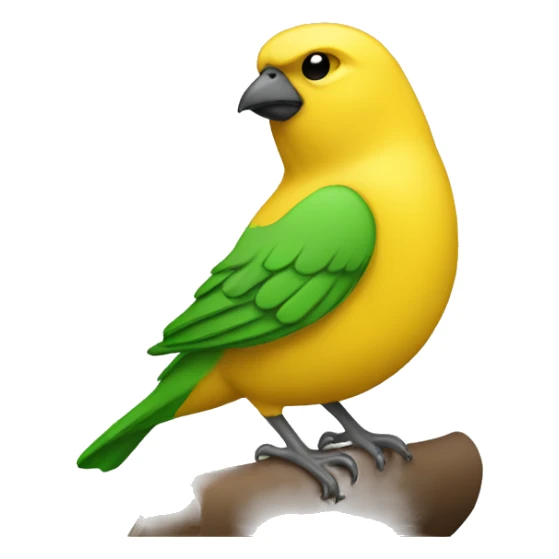 Canary with green hoodie sticker