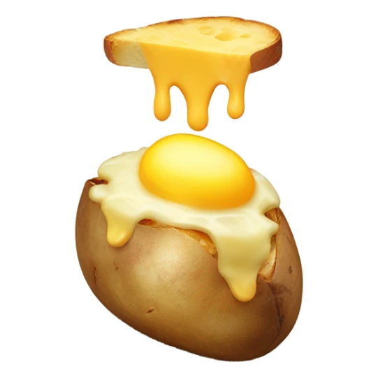 Baked potato with cheese and butter sticker