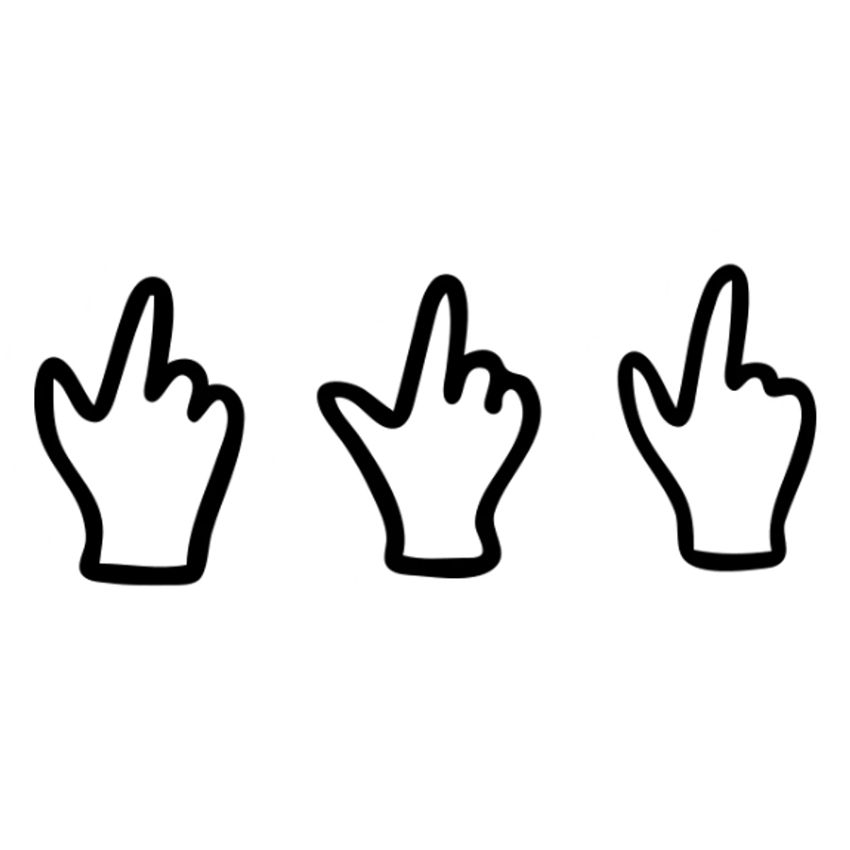 Hand-drawn social media like, share, and comment buttons sticker