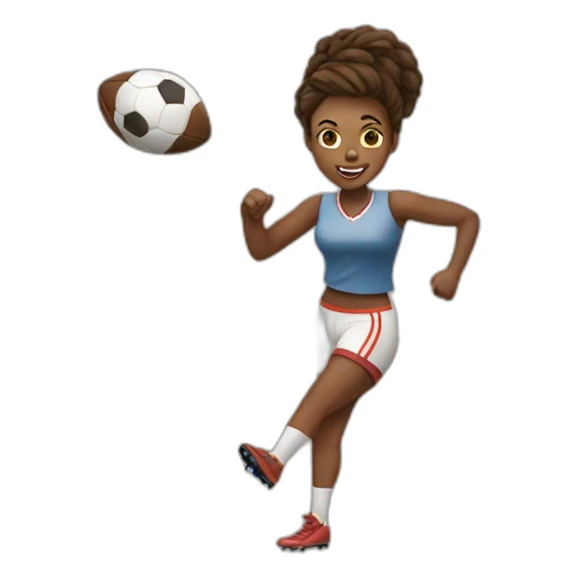 Woman playing football sticker