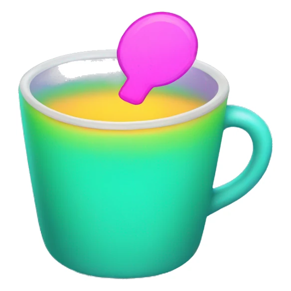 A cup of neon drink sticker