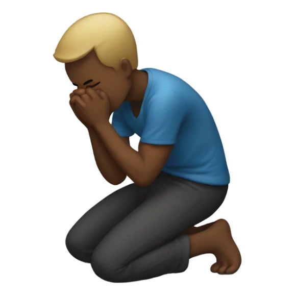 Kneeling for someone sticker