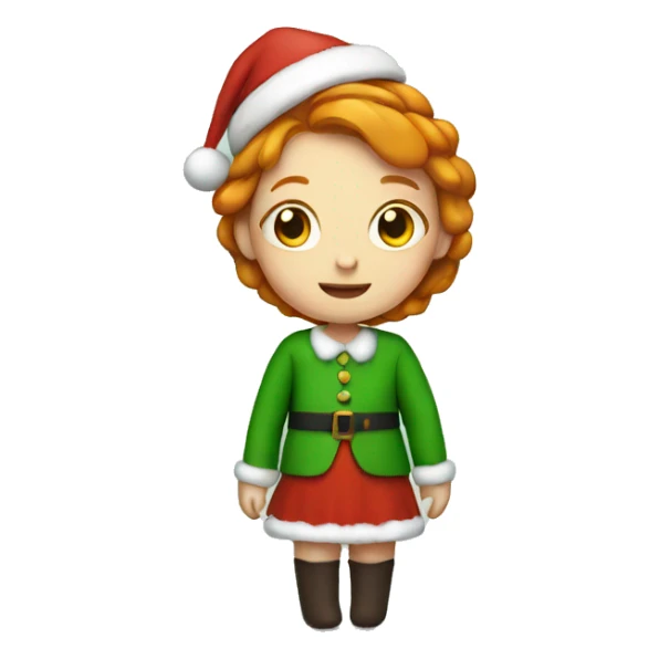 ginger girl in christmas costume sticker