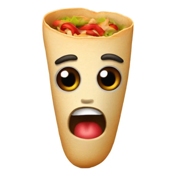 Taquito with tired eyes with red veins sticker