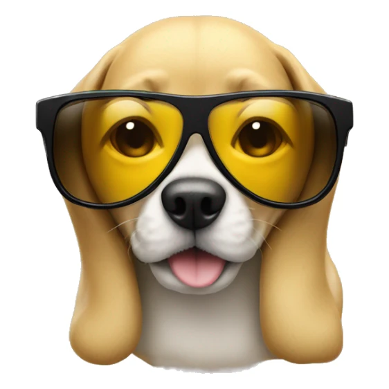 dog waring a sunglases and hodie sticker