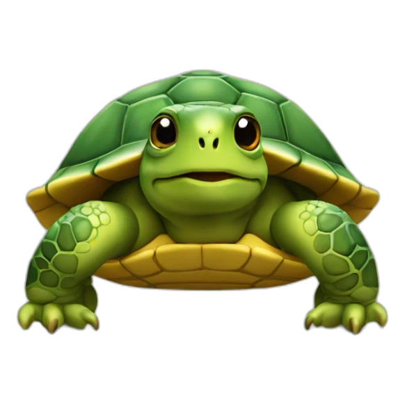 Tortue jaune sticker
