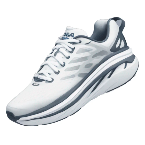 Hoka one one white pair of sneakers  sticker