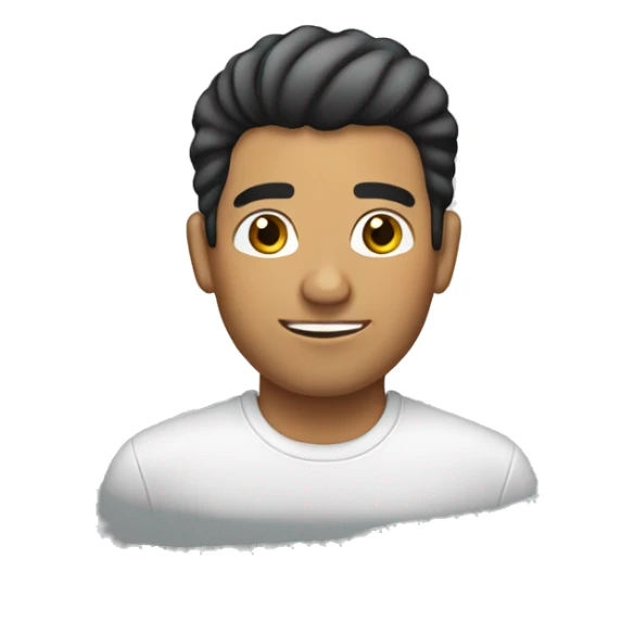 Hispanic guy with hair combed to the side sticker