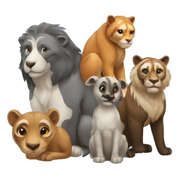 group of animals sticker