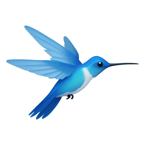 hummingbirds minimalism style color blue and white sticker