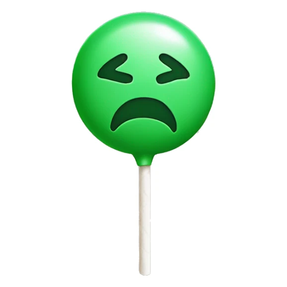 green lollipop with "X5" written on the stick sticker
