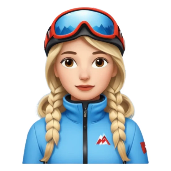 Woman Skiing , Background Matterhorn sticker