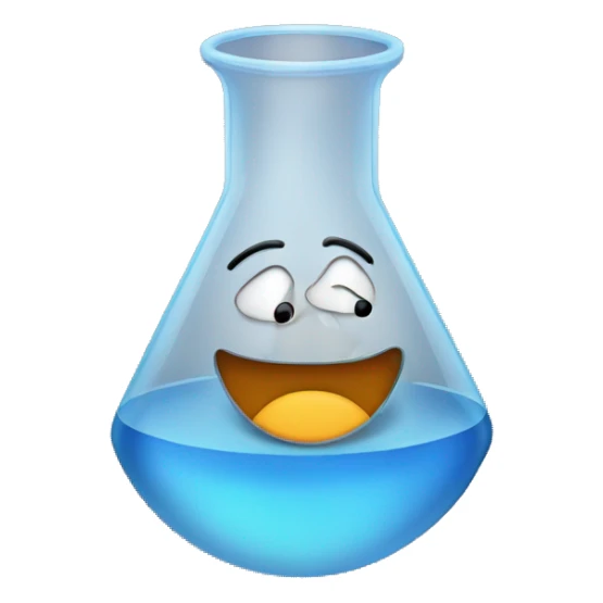 beaker with water in it and smoke coming out the top  sticker