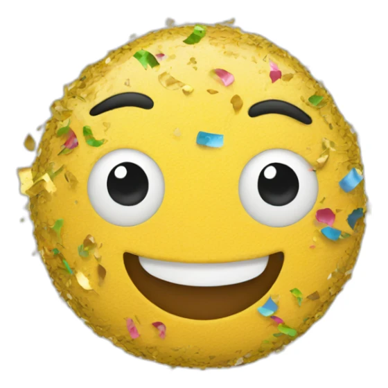 Confetti with a face out of it sticker