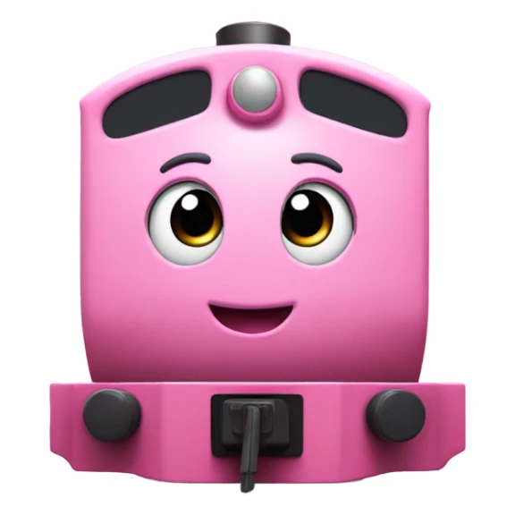 Pink Electric Train with Kirby eye style  sticker