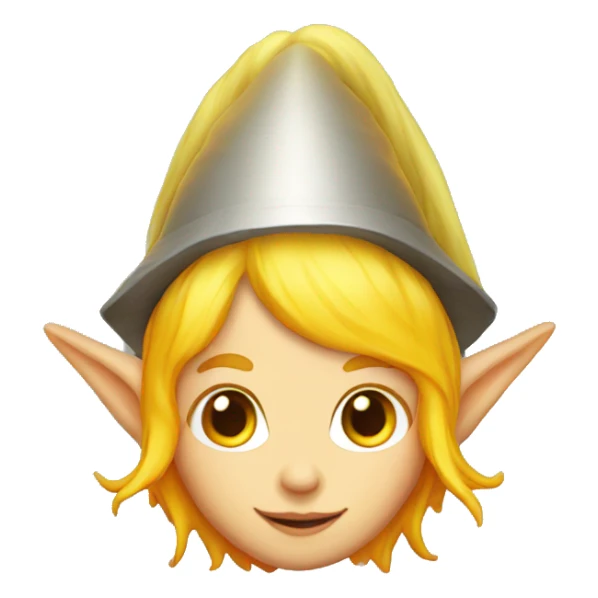 Yellow hair elf with fiery-halo sticker