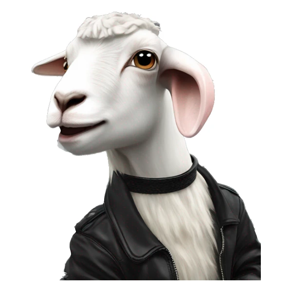 goat in black Moncler jacket driving black Audi RS6 sticker