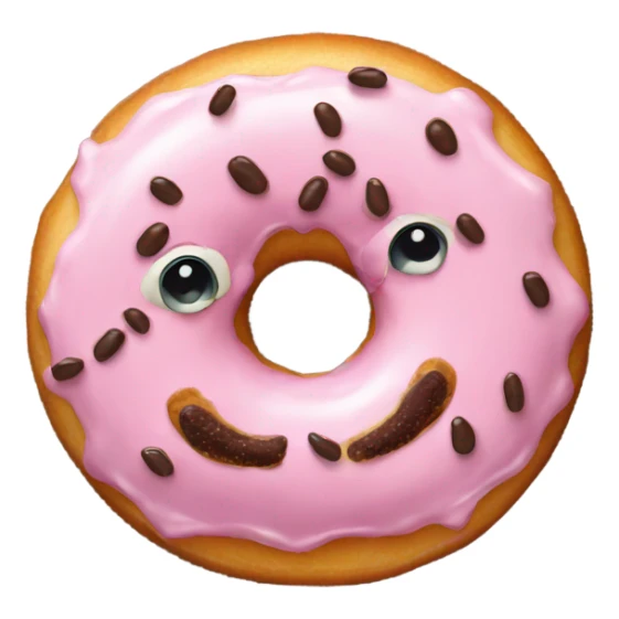 Doughnut with the name Madison written on it sticker