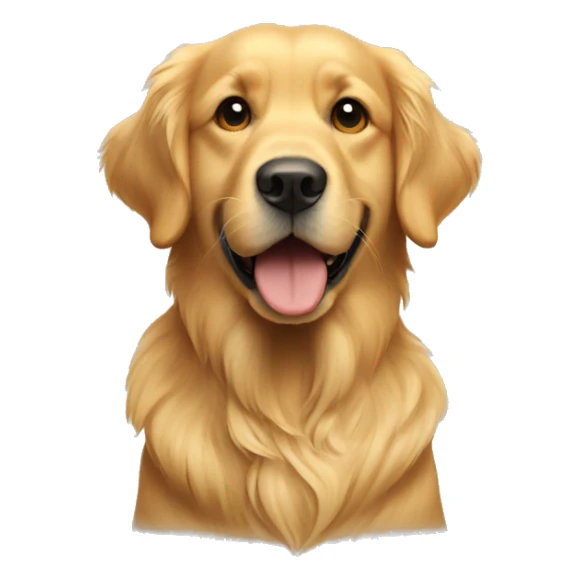 golden retriever with a bo sticker