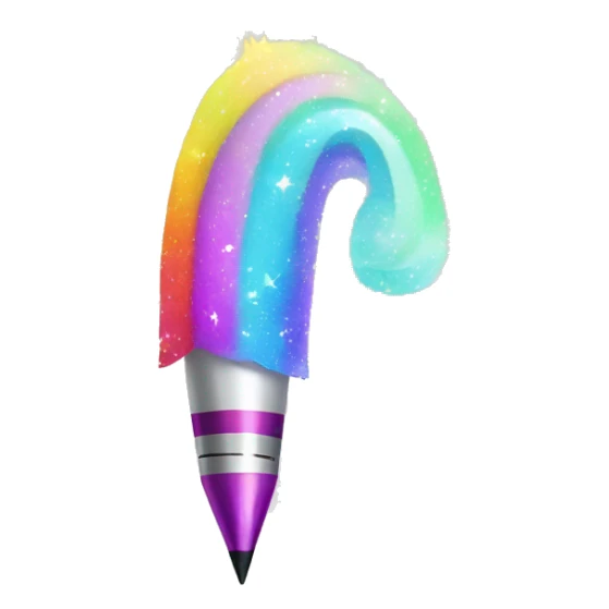 magic rainbow pen and paper with sparkle sticker