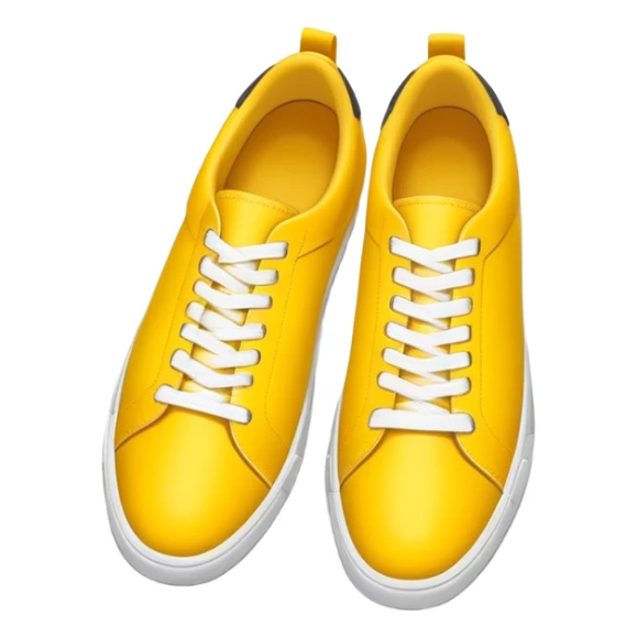Sneakers (top view) – yellow, the width and height of image must be equal in size sticker