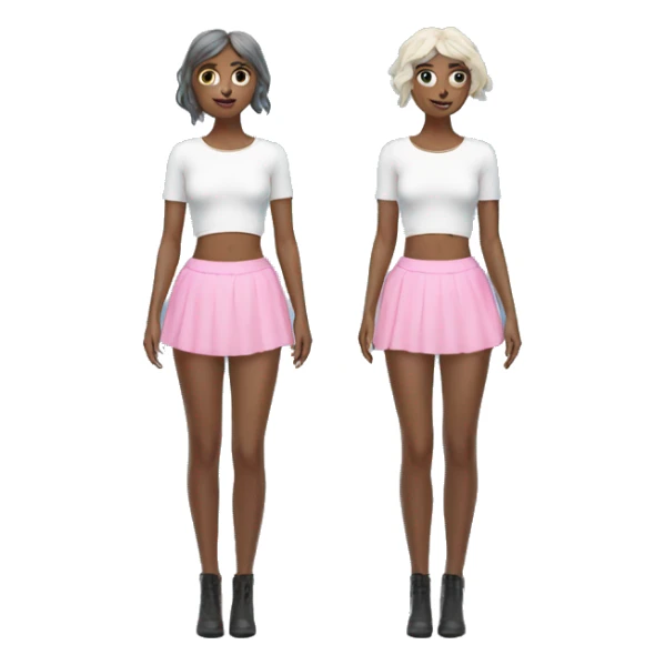 Snow Flake tights and pink snowy mini skirt  sticker