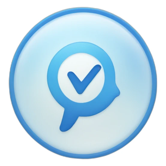 Fake verified white tick in blue circle  sticker