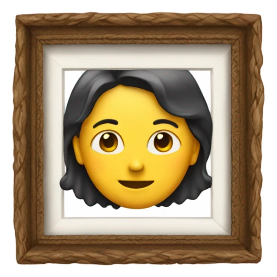 Person in a picture frame sticker