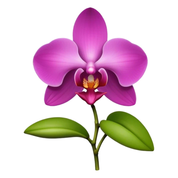 Orchid in the shape of a heart sticker