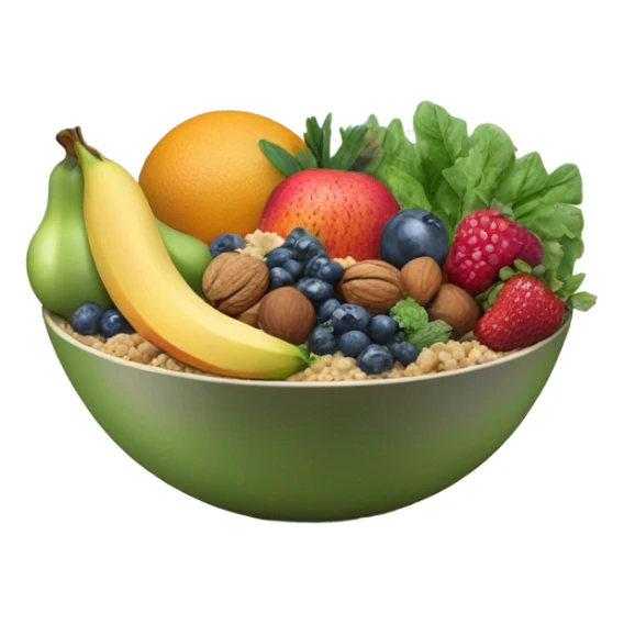 realistic bowl of healthy food sticker