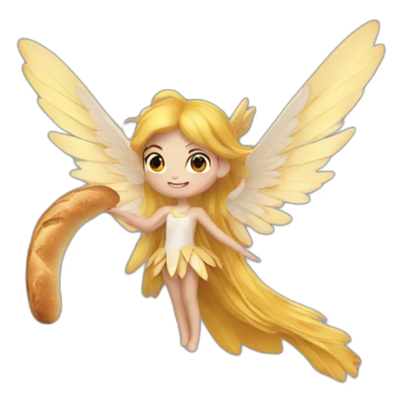 Une fée avec des ailes et magique baguette sticker