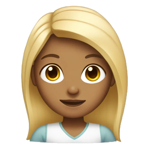 Tan skin girl with blonde hair  sticker