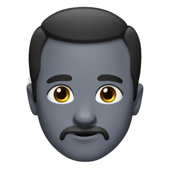 Man, with receding hairline, a beard, dark, brown hair, sticker