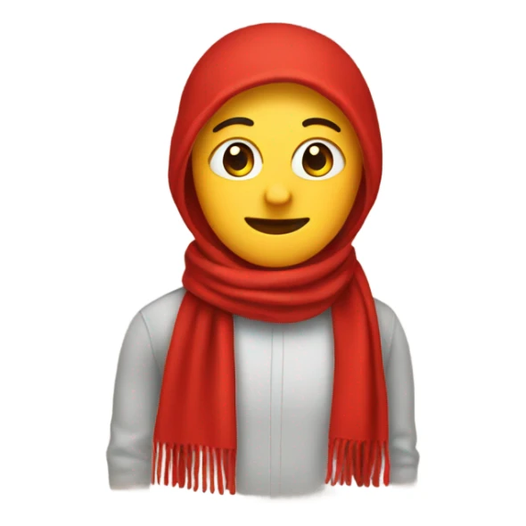 Red scarf sticker
