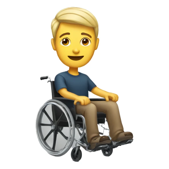Man in wheelchair no legs sticker