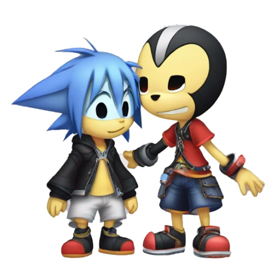 Sora hug kingdom hearts hugging stitch sticker