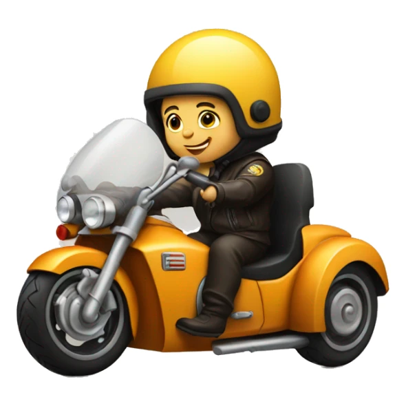 baby in a motorcycle side car sticker