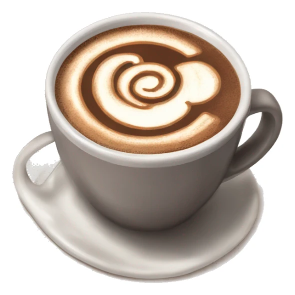 luxurious hot cocoa with latte art and fancy mug  sticker