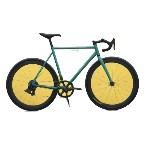 single speed bike on a hill from behind sticker