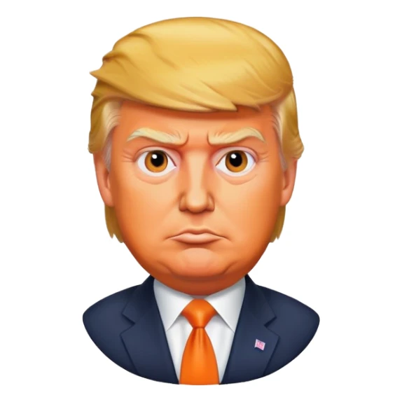 Donald Trump with orange face  sticker