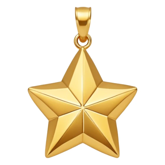 golden star charm-shaped trinket, gold pendant sticker